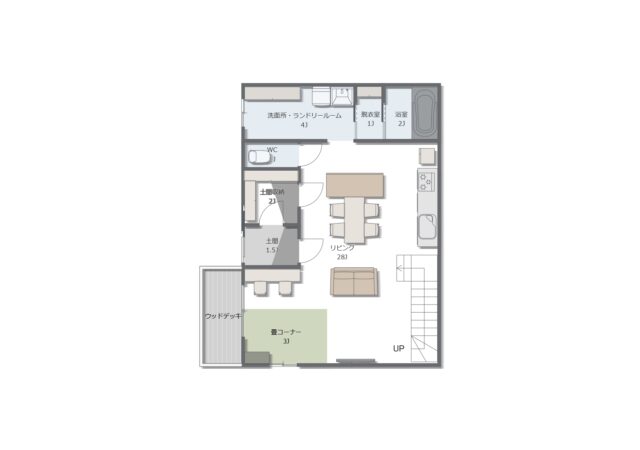 間仕切り可能な13.5帖洋室のある家