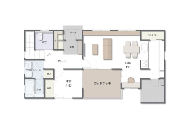 共働き夫婦にちょうどいい、分離寝室と快適LDK