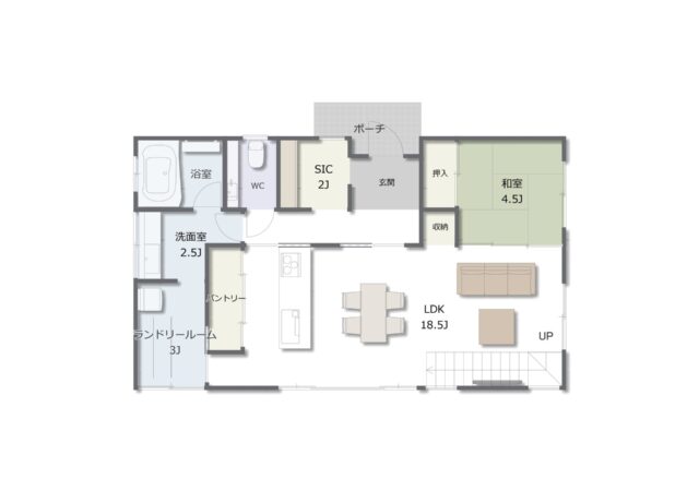 子育て世帯の効率動線住宅