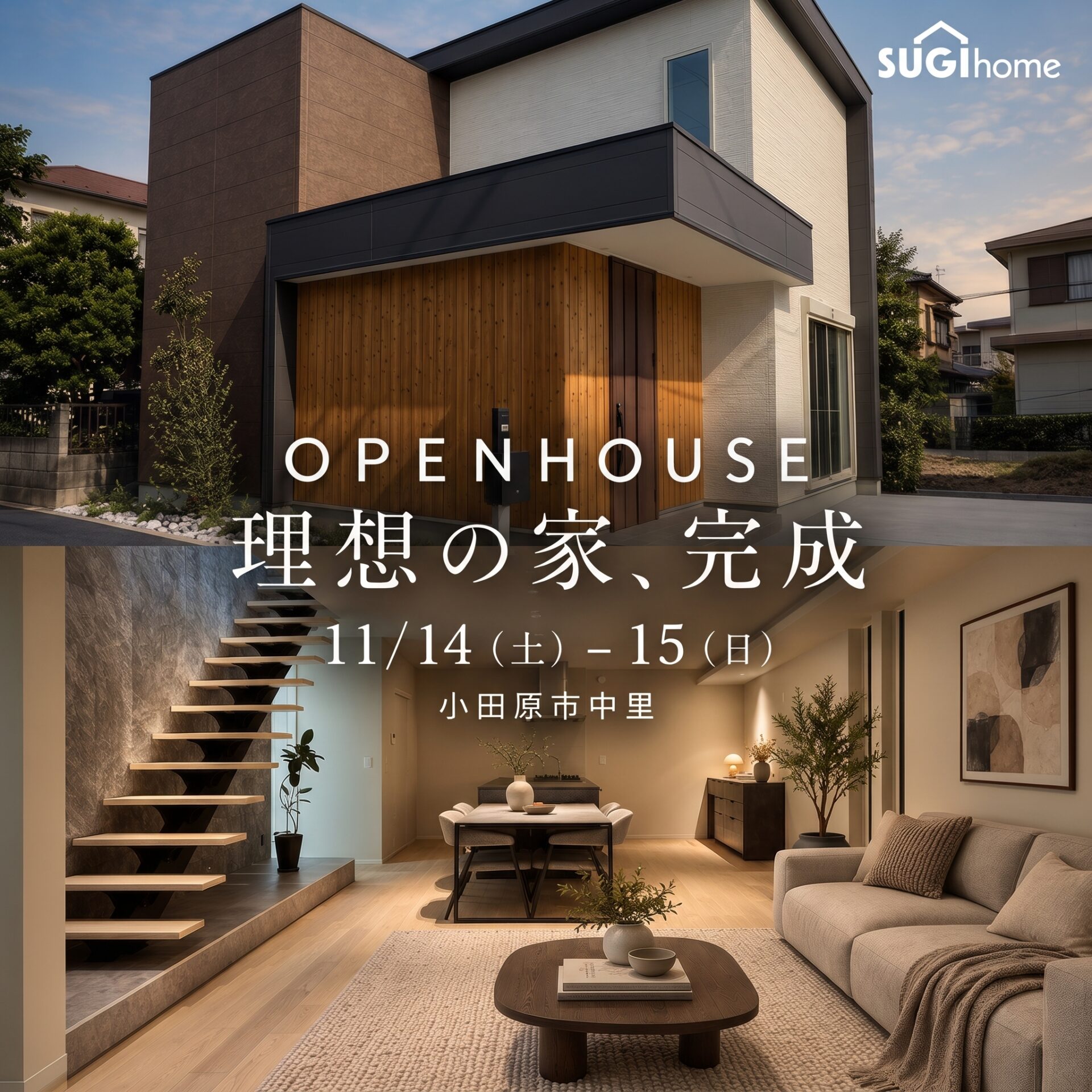 【小田原市中里|11/14・15開催】完成見学会開催!